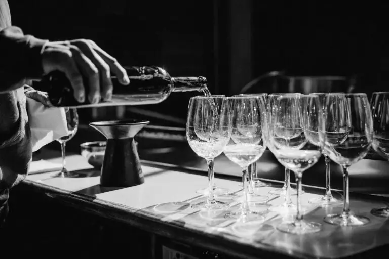 Waiter serving.